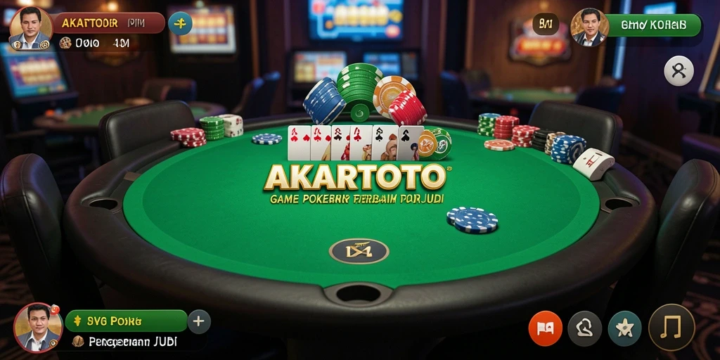 Tampilan screenshot gameplay Poker yang menarik dan seru di AKARTOTO.