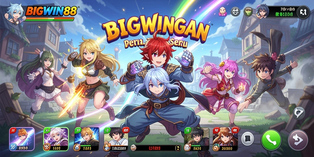 Tampilan gameplay seru dan karakter Anime menarik di BIGWIN88.