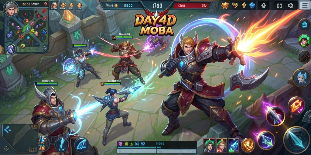 Tampilan menarik dari gameplay DAYA4D di arena pertempuran.