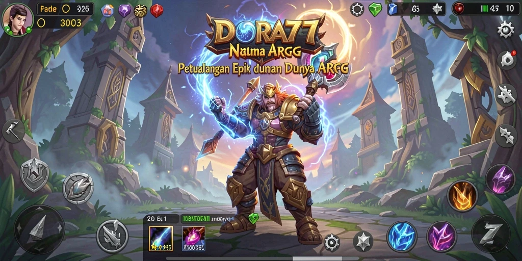 Tangkapan layar gameplay DORA77 menampilkan aksi seru dalam pertarungan ARPG.