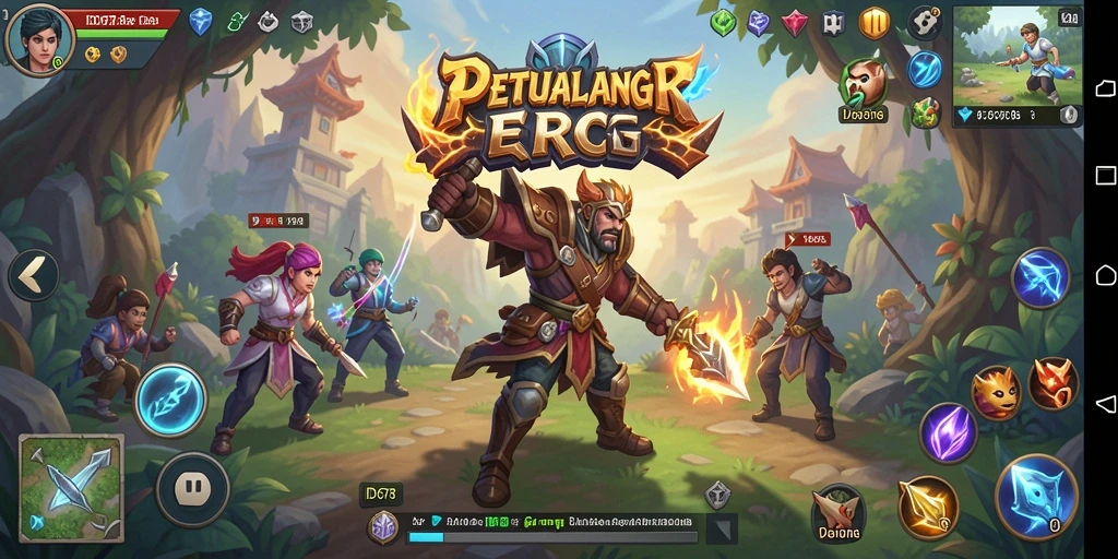 Screenshot yang menampilkan aksi seru dalam gameplay RPG.