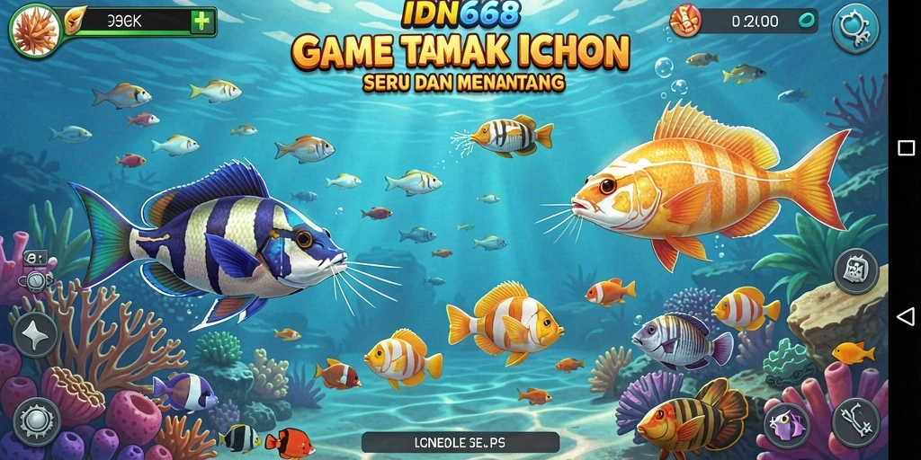 Gameplay seru menembak ikan di IDN668.