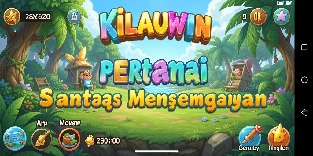 Tampilan gameplay KILAUWIN dengan grafis warna-warni yang ceria.
