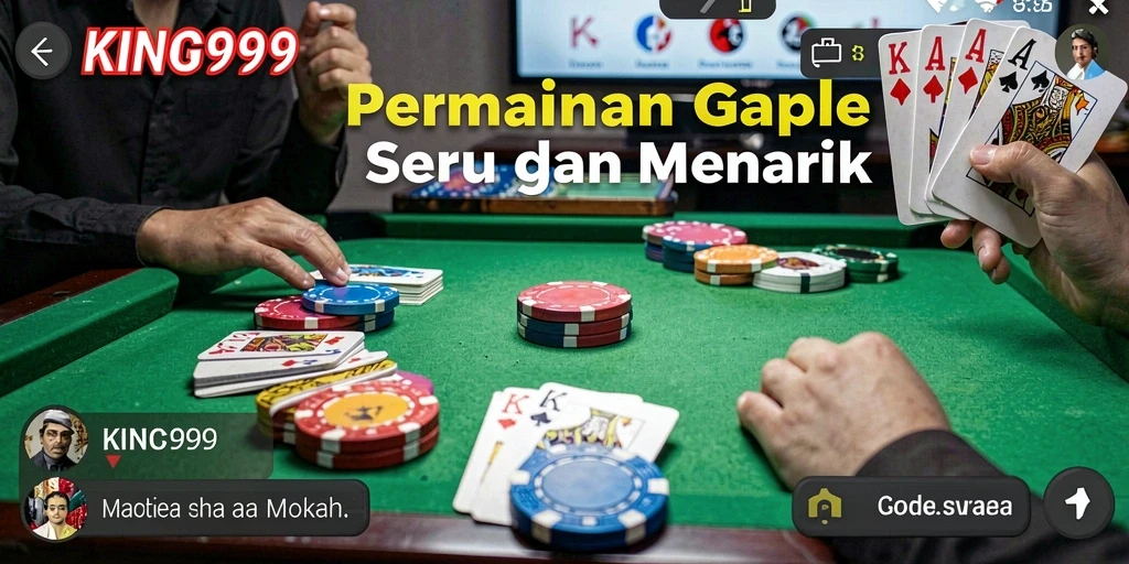 Tampilan gameplay Gaple yang seru di KING999.