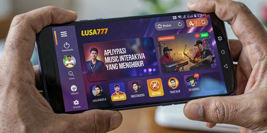 Tampilan gameplay interaktif dari LUSA777 yang penuh musik dan keseruan.