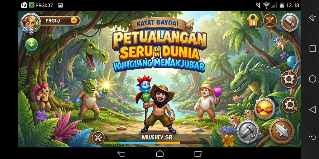 Tangkapan layar PRG007 menunjukkan gameplay yang menengangkan dan penuh warna.