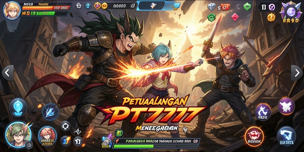 Tampilan permainan PT777 dengan karakter Anime yang menawan.