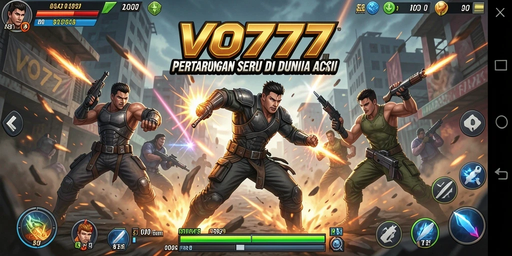 Tampilan gameplay VO777 yang menegangkan saat pertarungan.